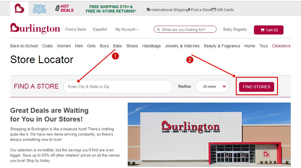 Burlington Near Me Locations! Easy Near Me Locator